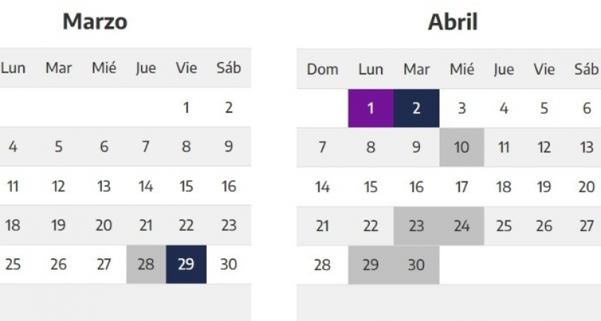 Marzo y se viene el fin de semana m&aacute;s largo del a&ntilde;o: tendr&aacute; hasta seis d&iacute;as