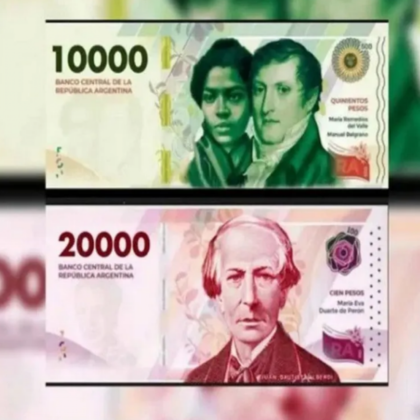 Cu&aacute;ndo entran en circulaci&oacute;n los nuevos billetes de $10.000 y $20.000
