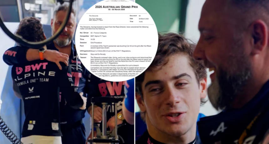 La autocr&iacute;tica del director de Alpine por el error que le cost&oacute; la sanci&oacute;n a Colapinto en la F1: la explicaci&oacute;n de la FIA