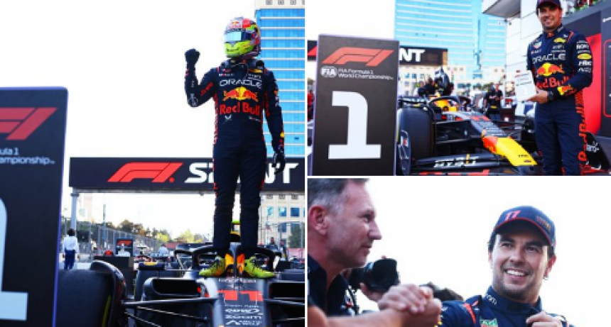 F&oacute;rmula 1: Sergio 'Checo' P&eacute;rez gan&oacute; el GP de Azerbaiy&aacute;n