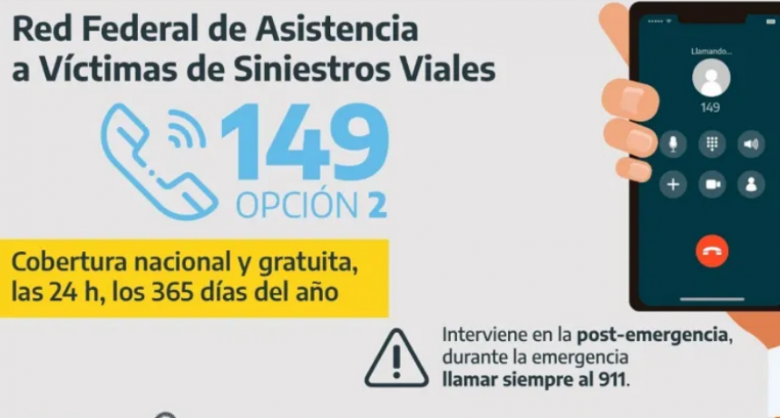 L&iacute;nea 149: asistencia para las v&iacute;ctimas de siniestros viales y sus familiares