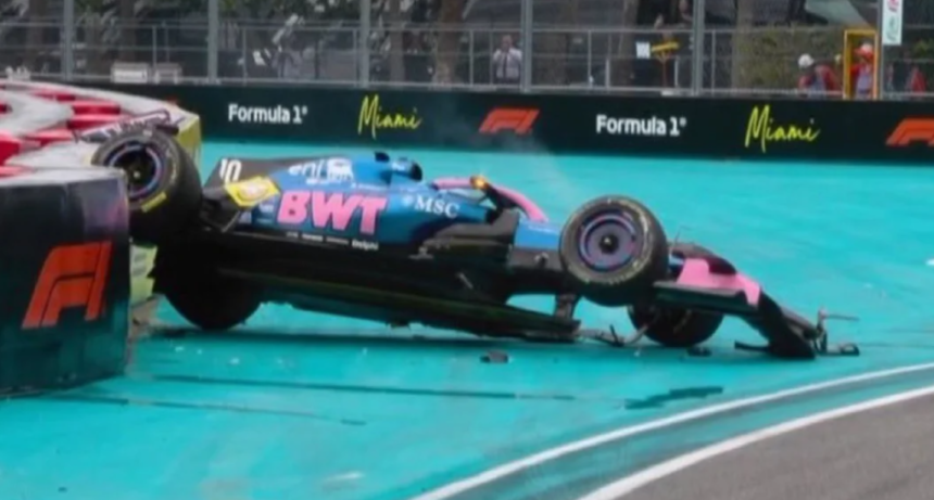 Pierre Gasly protagoniz&oacute; un fuerte vuelco en el Gran Premio de Miami