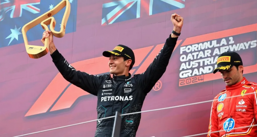 F1: Russell gan&oacute; el GP de Austria tras aprovechar un choque entre Verstappen y Norris