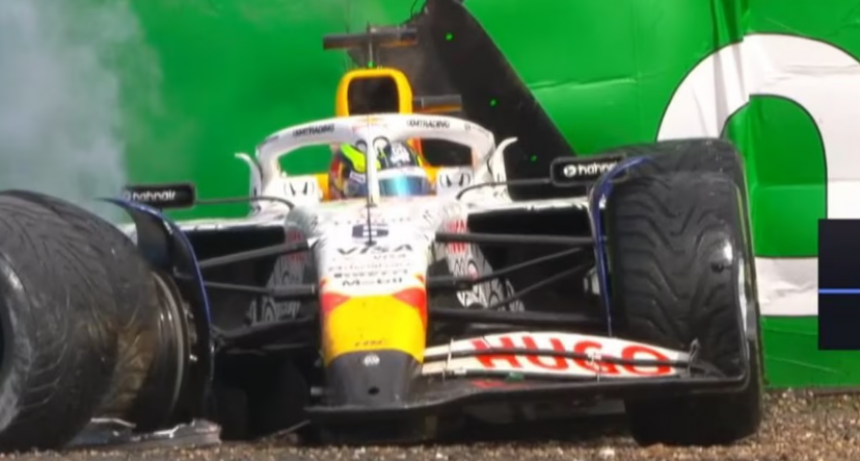 El impresionante accidente de Isack Hadjar en el GP de Gran Breta&ntilde;a de F&oacute;rmula 1