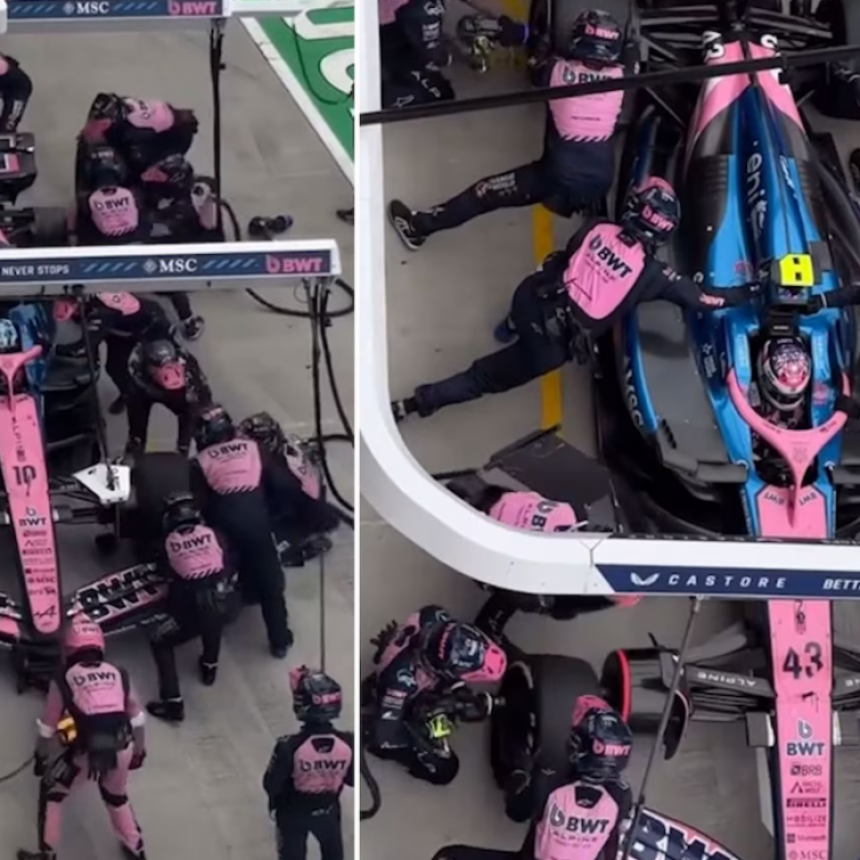 Los videos in&eacute;ditos de las detenciones de Colapinto y Gasly en el GP de Hungr&iacute;a: la falla con el auto del argentino  