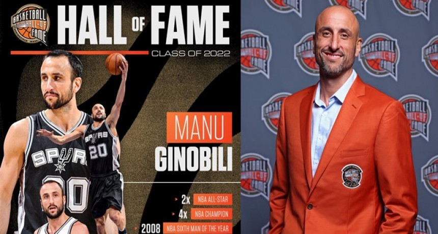Emanuel Gin&oacute;bili ingres&oacute; al Sal&oacute;n de la Fama de la NBA