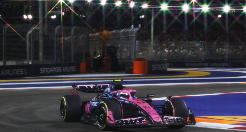 Radiograf&iacute;a de la carrera de Colapinto en el GP de Singapur de F1: termin&oacute; adelante de Pierre Gasly a pesar de la estrategia de Alpine