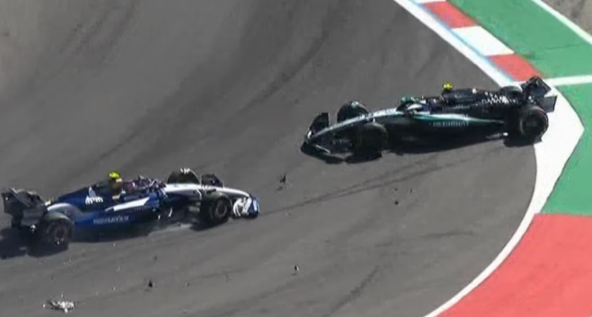 El fuerte choque entre Sainz y Antonelli que provoc&oacute; la destemplada reacci&oacute;n del italiano: &ldquo;&iexcl;Qu&eacute; idiota!&rdquo;