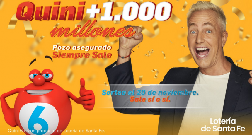 Sin Precedentes! El pr&oacute;ximo Quini 6 pone en juego $2000 millones estimados