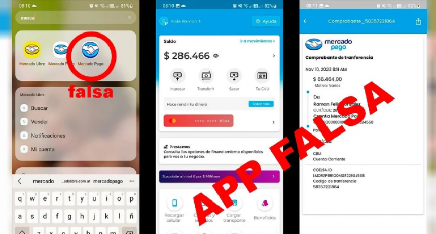 Alertan sobre una app falsa de Mercado Pago para estafar a comerciantes