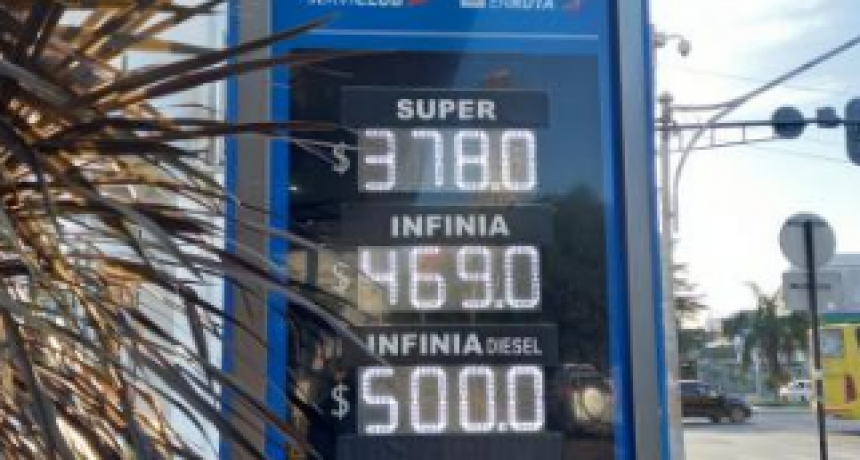 Aumento de combustibles: la nafta S&uacute;per cerca de los $400 y el Diesel supera los $500