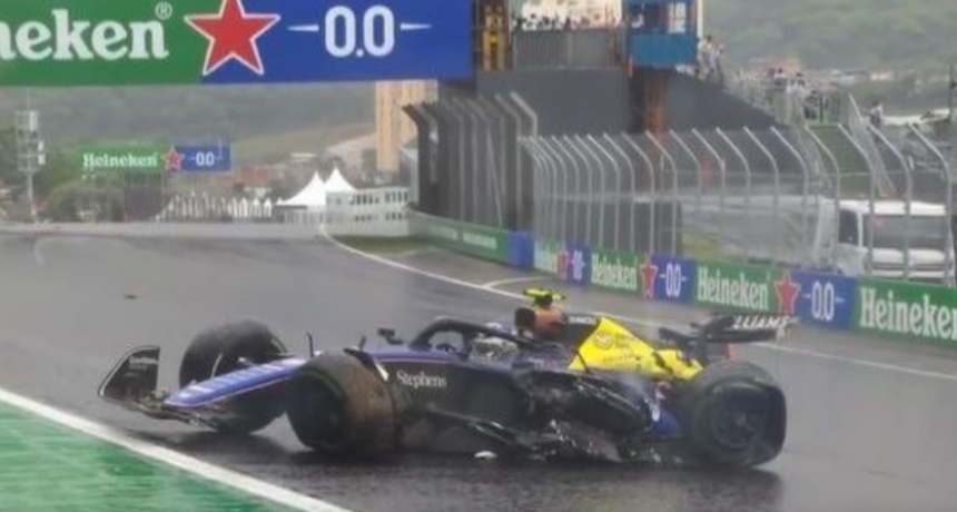 Video: El duro choque de Colapinto que lo dej&oacute; afuera del Gran Premio de Brasil