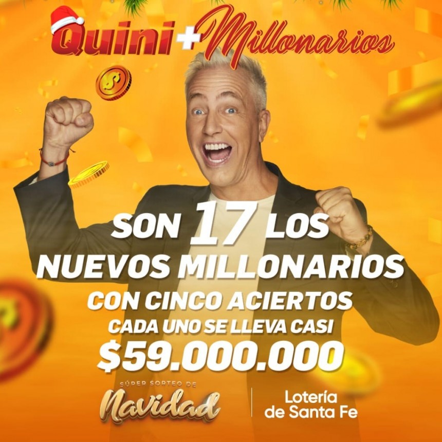 Se repartieron 1.080 millones de pesos en el Quini 6