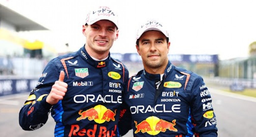 La emotiva despedida de Max Verstappen a Checo P&eacute;rez tras su salida de Red Bull