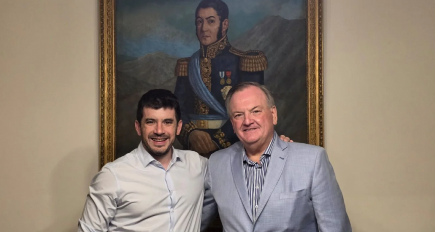 Felipe Michlig recibi&oacute; al intendente de Venado tuerto Leonel Chiarella, flamante Pte. de la UCR nacional